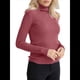 thumbnail image 2 of Suéteres Acanalados para Mujer, Lindos Suéteres de Punto de Cuello Alto, Ajustados y Cálidos Rojo Ladrillo un Tamaño, 2 of 9