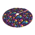 thumbnail image 2 of Bingfone Christmas Tree Skirt Mat Christmas Decoration Interior 30" -mushroom rainbow color Skull, 2 of 6