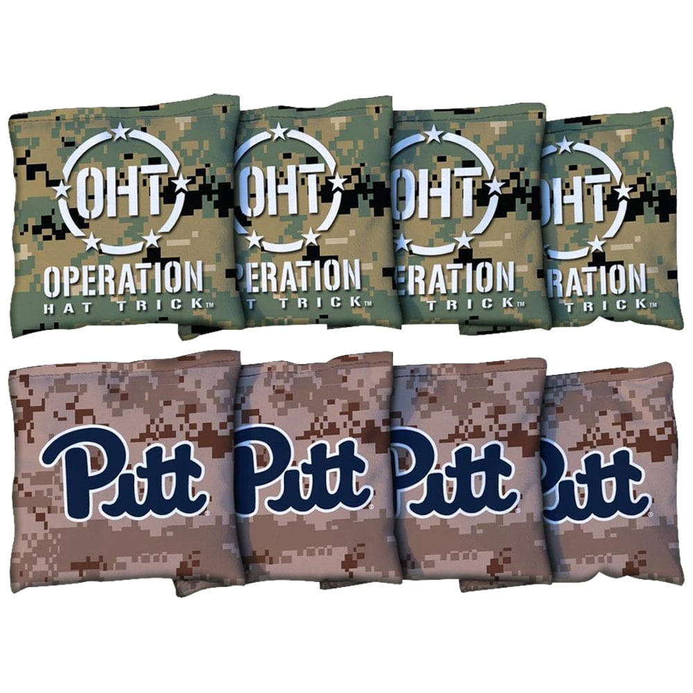8 Operation Hat Trick University of Pittsburgh Panthers Regulation Corn Filled Cornhole Bags 