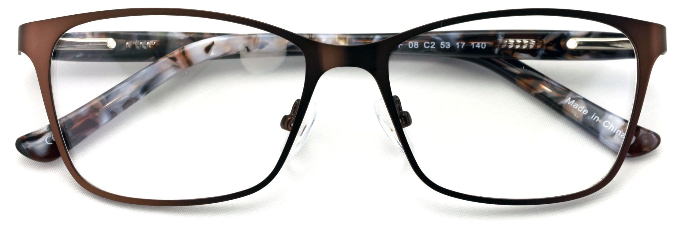 Premium Women Fashion Stainless Steel Reading Glasses Frame Clear Lens Metal Reader With Acetate Temple