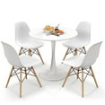 thumbnail image 1 of Gymax 5 PCS Dining Set Modern Round Dining Table 4 Chairs for Small Space Kitchen, 1 of 8