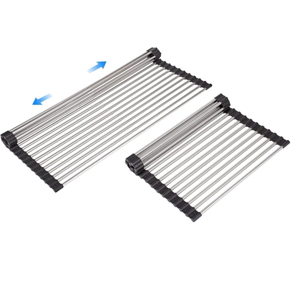 Roll up Dish Drying Rack Over The Sink Kitchen Roll up Sink Drying Rack Portable Dish Rack Dish Drainer (12.79â??â??21.25â??â??)