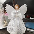 thumbnail image 3 of White Christmas Angel Tree Topper With Led Lights1pcs-white, 3 of 3