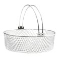 thumbnail image 1 of para freidora de material acero inoxidable 304, accesorios para freidora de aire, de malla multiusos, para contenedor de alimentos Gloria Cesta de freidora de aire, 1 of 7
