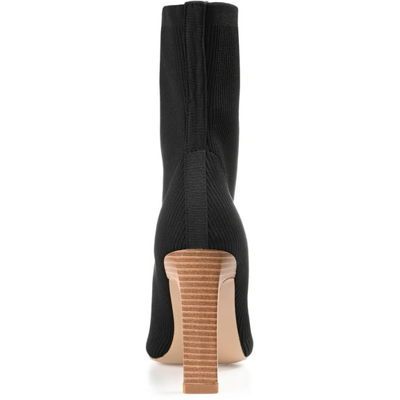 Journee Collection Womens Elissa Stacked Heel Pull on Ankle Boots