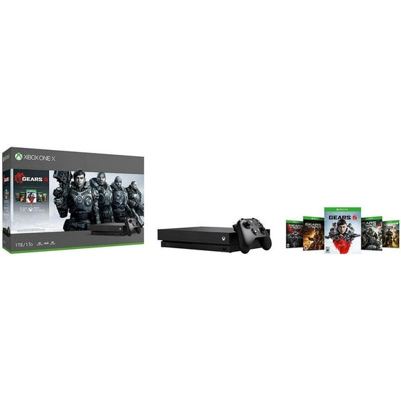 Pre-Owned Microsoft Xbox One X 1TB Gears 5 Bundle, Black, CYV-00321