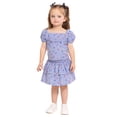 thumbnail image 2 of Minnie and Friends Toddler Girls Allover Print Striped Puff Sleeve Top and Matching Skirt Set, 2-Piece, Sizes 12M-5T, 2 of 10