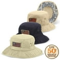 thumbnail image 5 of Panama Jack USA Bucket Hat - Lightweight, Packable, UPF (SPF) 50+ Sun Protection, 2 3/4" Big Brim (Khaki, Medium), 5 of 7