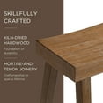 thumbnail image 5 of Maven Lane Vincent 31 Inch Tall Bar Height Backless Rectangular Saddle Barstool in Antiqued Natural Finish with Rustic Wood Top Seat, Set of 2, 5 of 6