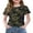 Camo, variant on Girls Shirts Side Ruched Short Sleeve Crewneck Fitted Tops Casual Summer Soft Tee Clothes