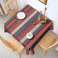 thumbnail image 2 of Red and Blue Christmas Knitted Pattern Square Tablecloth,Waterproof Square Table Cover,Wipeable Spillproof Washable Table Cover for Home Kitchen Party Decor 42"X42"(107x107cm), 2 of 6