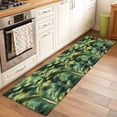 thumbnail image 2 of Watercolor Tropical Plant Area&nbsp;Rug 2x6ft Retro Green Palm Leaf Non-Slip&nbsp;Washable Square&nbsp;Rugs Soft Felt Indoor Floor Mat for Bedroom Kitchen Living Room Bathroom, 2 of 9