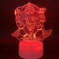 thumbnail image 1 of Lámpara LED LED 3D con forma de cabeza de elefante indio con luz nocturna, 1 of 3