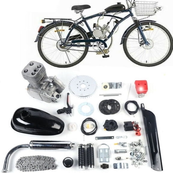 2-Stroke 100cc Bicycle Motor Kit Bike Motorized Petrol Gas Engine Set CDI