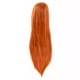 thumbnail image 2 of Peluca larga sintética naranja de 80 cm para cosplay con flequillo lateral, 2 of 2