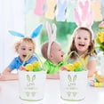 thumbnail image 6 of PEIBang Easter Bunny Basket,Rabbit Bucket Bag with Handles,Reusable Egg Hunting Treat Goody Tote Bags for Party Favor Supplies, 6 of 6