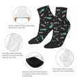 thumbnail image 5 of Rateoe Golf Bags And Balls Pattern Quarter Crew Socks,Toe Seamed Ankle Socks,Cotton Cushioned Breathable Athletic Crew Sports Socks, 5 of 7