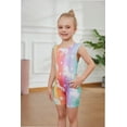 thumbnail image 5 of Gymnastics Leotards for Girls Rainbow Unicorn Toddlers Kids Tumbling Outfit Dance Unitard Biketards with Shorts, 5 of 6