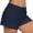 Navy, variant on Loose Fit High Waist Swim Shorts for Women Two Layer Solid Color Leisure Athletic Shorts for Yoga and Swimming White,S