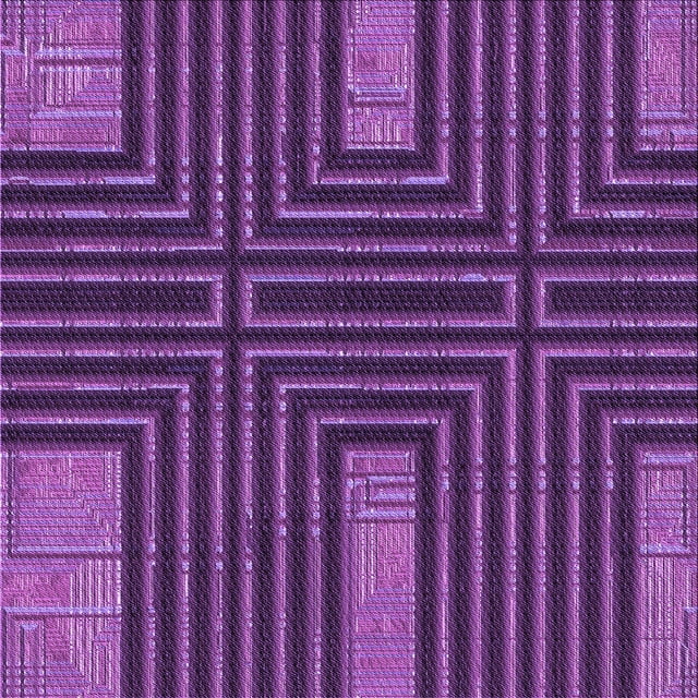 Ahgly Company Tapis d'Intérieur Lavable en Machine Carré Violet Transitionnel, 8 Pieds Carré