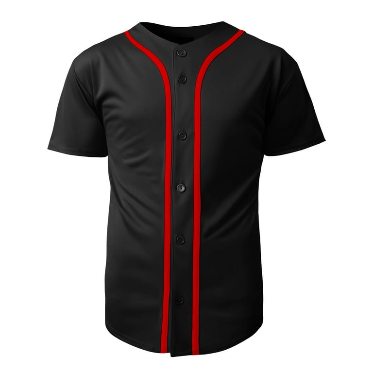Ma Croix Mens Baseball Jersey Button Down Athletic Sport Uniform 