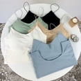 thumbnail image 3 of Ropa interior sin costuras de seda de hielo de verano con almohadilla para el pecho integrada, sujetador invisible sin aro de acero y hermoso chaleco con tirantes en la espalda, 3 of 6