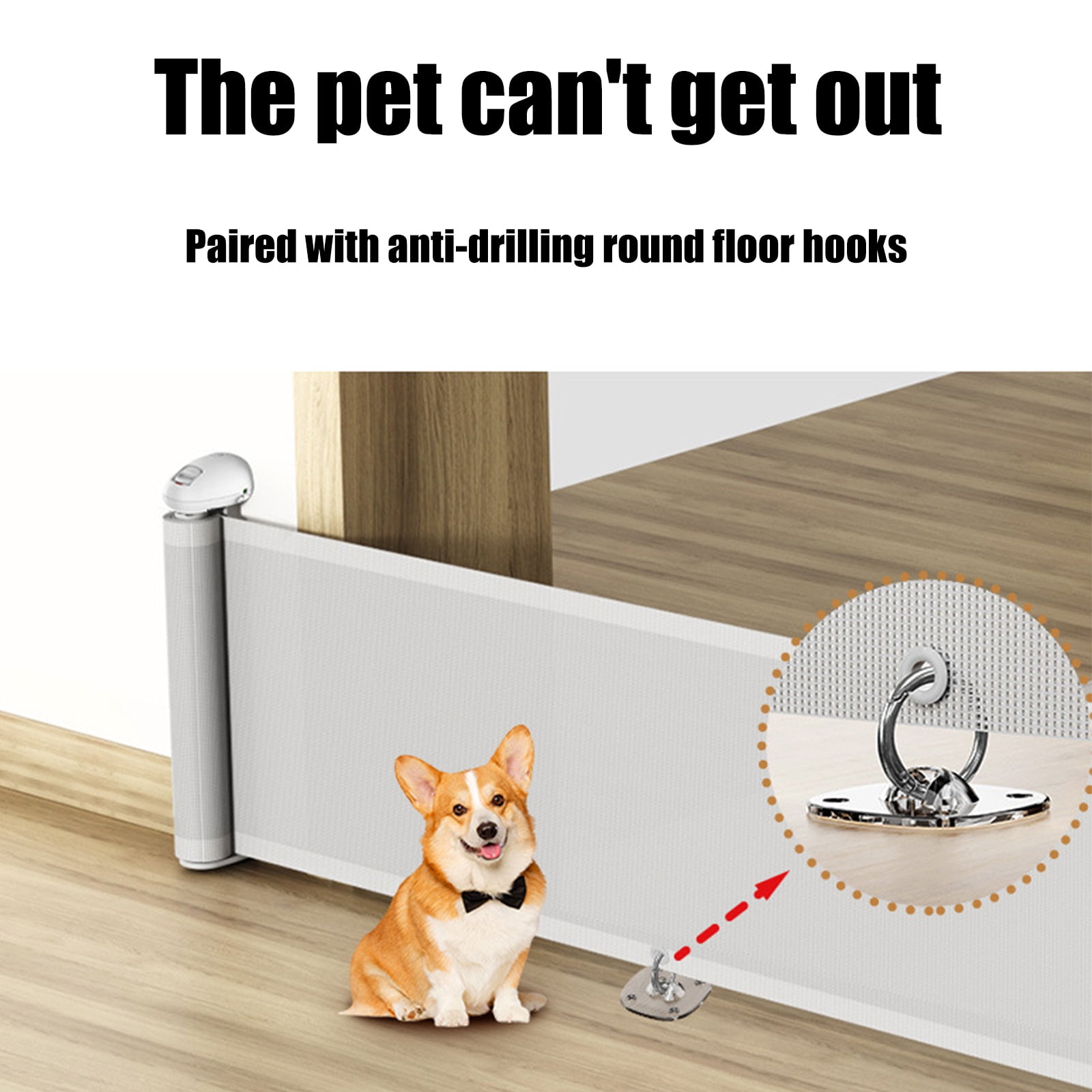 Retractable Meshes Baby Gates Adjustable Baby Staircases Guard Child Safety Gates Household Dog Barrier Easy to Install