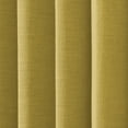 thumbnail image 3 of TWOPAGES Cotton Blend Curtain Room Darkening Pinch Pleat Textured Curtain for Bedroom, 1 Panel, 52"x108L, Apple Green, 3 of 5