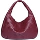 thumbnail image 3 of Bolso Hobo de cuero para mujer, bolso de hombro con asa superior, bolso de mano tejido de gran capacidad, bolso suave para axila, 3 of 4