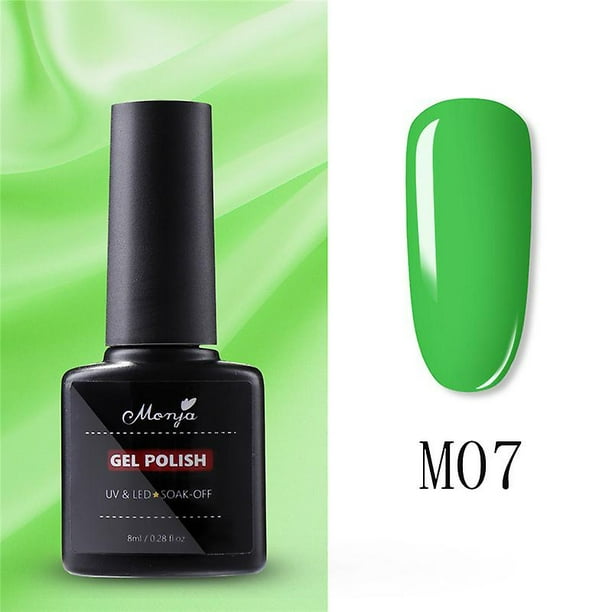 Gel de uñas HUOGUO DIY, 8 ml, UV, LED, color puro, con botella de plástico