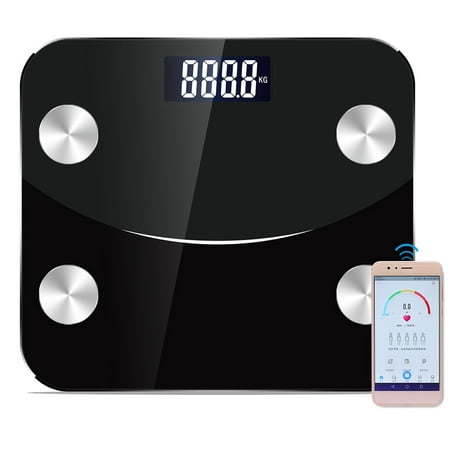 Smart BMI Scale BT Connection Fat Scale Body Fat Weigh Composition Scale Monitor Analyzer With Smart Phone App & 22 Item (Best App To Monitor Data Usage)
