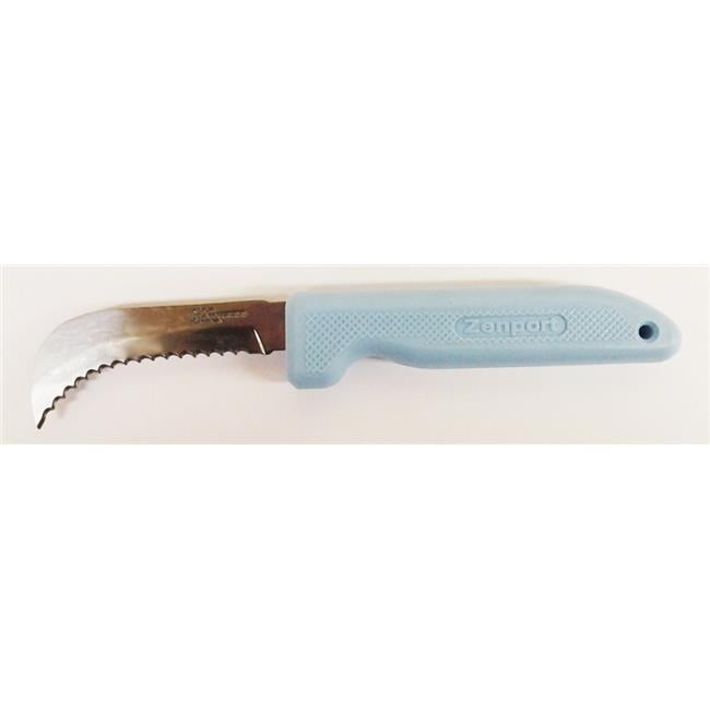 Blue Handle Harvest Utility Knife 3 in. Stainless Deep Serration
