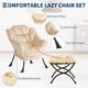 thumbnail image 5 of Moderno lounge lazy chair con ottoman: leisure sofa armchair para sala de estar, dormitorio, dorm, y oficina con footrest y side pocket, 5 of 7