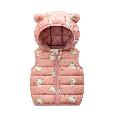 

TAIAOJING Winter Coats for Kids with Hoods Toddler Winter Cartoon Windproof Warm Outwear Waist Jacket for Baby Boys Girls 3-4 Years