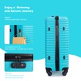 thumbnail image 4 of 3 Piece Lightweight Suitcase(20/24/28), ABS Luggage Set Expandable with Spinner Wheels, wo Hooks and TSA Lock, Durable Hardshell  Luggage Set for Family Travel, Turquoise, 4 of 7