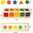 WOODENFUN Color Shape Sorting Toy for Toddler 13, Wooden Montessori