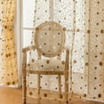 thumbnail image 2 of Sunyuer Embroidered Premium Soft Decorative Sheer Voile Light Filtering Grommet Window Treatment Curtain Drapery Panels Bedroom & Living Room - Set of 2 Panels, 2 of 7
