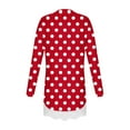 thumbnail image 5 of zbxnLI Little and Big Girls Long Sleeve Shirts Polka Dot Printed Graphic T-Shirts Basic Tee Fall Blouses, 5 of 6