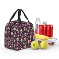 thumbnail image 5 of Pofeuu Skull flower leaf colorful Print Lunch Bag Lunch Box Insulated Lunch Bag Adult Lunch Box for Men and Women, 5 of 8