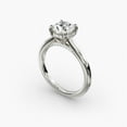 thumbnail image 2 of Amor Jewel 1.7 Ct Round Cut Lab Created Diamond Ring for Women's - Stamped 14K White Gold Plated Wedding Anniversary Ring - Anniversary Gifts for Wife - Solitaire Diamond Ring for Wife - Silver Ring, 2 of 4