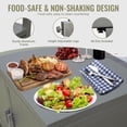 thumbnail image 3 of Gzxs Outdoor Aluminum Kitchen Storage Island, 48 Gallon Freestanding Storage Cabinet Outside Prep Table w/ Adjustable Legs, Protective Cover Included, 37.48"L x 20.31"W x 26.97"H, Gray, 3 of 6