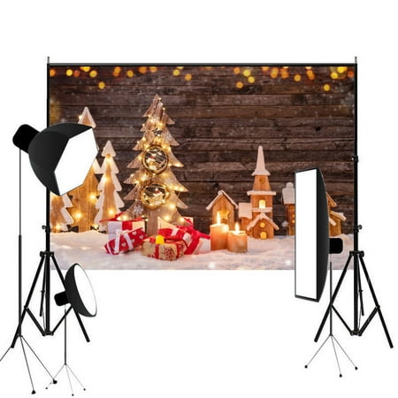 SAYFUT Photography Backdrops Christmas Holiday Party Decoration Xmas Tree and Gifts Oraments Gifts Vinyl Fabric Studio Photo Video Background Screen Props