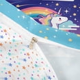 thumbnail image 4 of Metsweet Magical Horse Duvet Cover Queen, Cartoon Rainbow Starry Sky Queen Bedding, Blue Purple,3-Piece,1 Duvet Cover and 2 Pillowcases, 4 of 6