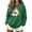 Green, variant on Hurxie Halloween Women Pumpkin Sweatshirt Funny Pumpkin Face Graphic Pullover Crewneck Long Sleeve Fall Shirts Top