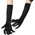 thumbnail image 4 of Disfraz de Halloween, guantes con forma de pata, uñas largas, guantes negros para fiesta, garras de gato, accesorio de Halloween, guante con garras de lobo, disfraz de Cosplay, 4 of 5