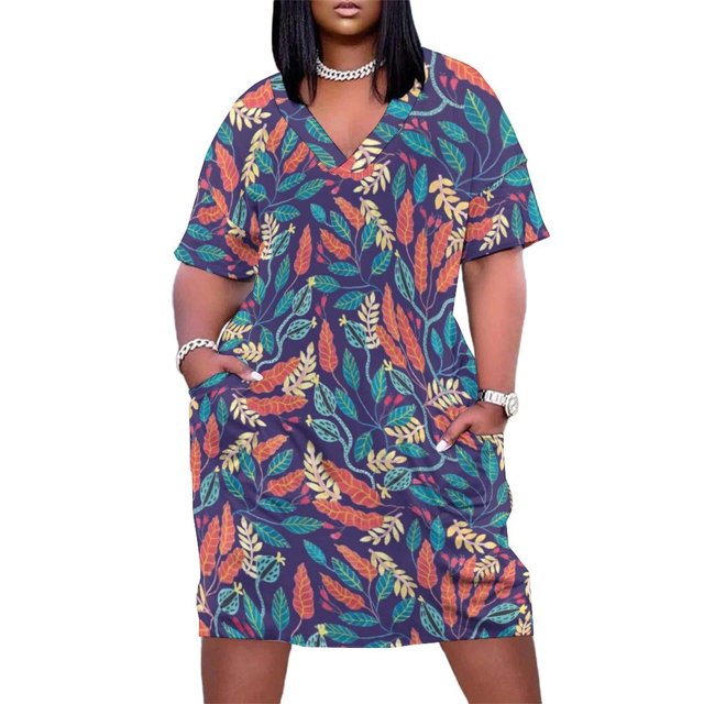 Indigo & Burnt Sienna vestido holgado con bolsillo para mujer ropa de lujo para fiesta estilo coreano