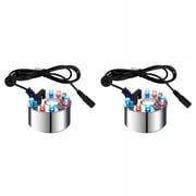 2X Mini Mist Maker, 12 LED Mister Fogger Water Fountain Pond Fog Machine Atomizer Humidifier for,Christmas