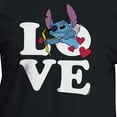 thumbnail image 3 of Lilo & Stitch - Valentine's Day Love Cupid Stitch - Juniors Cropped Cotton Blend T-Shirt, 3 of 5