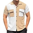 thumbnail image 1 of Birdeem Chemises pour Hommes Chemise à Manches Courtes Col Rabattu, 1 of 10