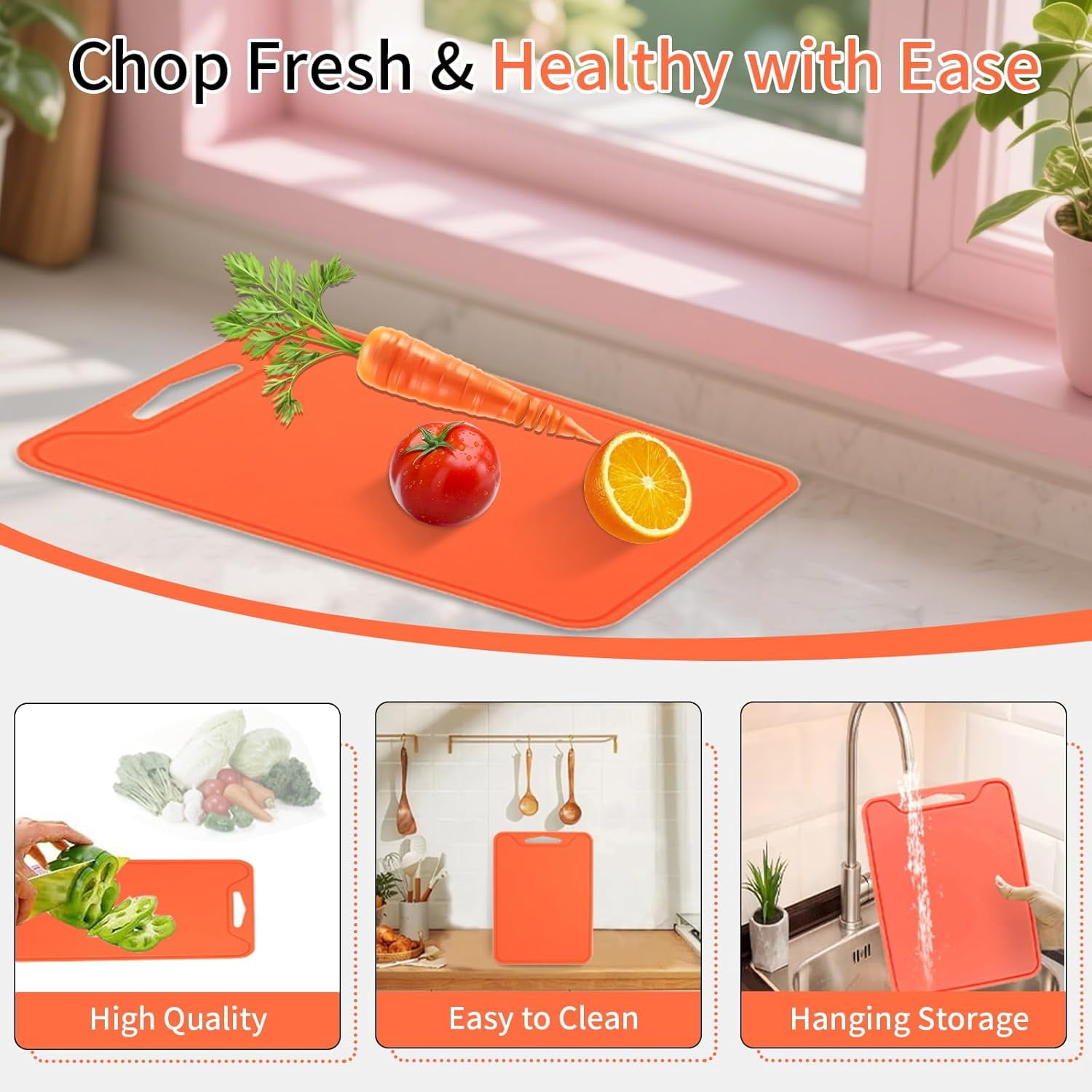 MKEUDQ-Flexible Silicone Cutting Boards For Kitchen 11.8''x 8.6'',BPA Free Silicone Cutting Board Kitchen Mat For Fruit and Vegetables, Dishwasher Safe, Suitable For Both Indoor and Outdoor (Blue)